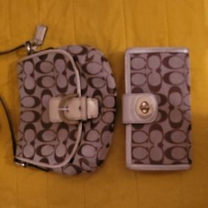 Vintage Coach bag and wallet